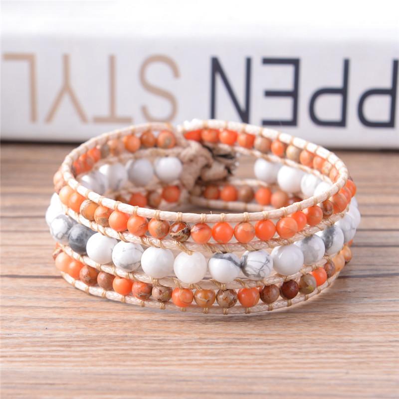 Emperor Stone and Howlite Wrap Bracelet