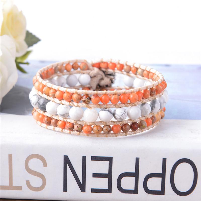 Emperor Stone and Howlite Wrap Bracelet