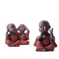 Thumbnail for Buddha Tea Pet See/Speak/Hear no Evil Figurines