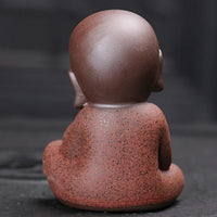 Thumbnail for Calming Handmade Little Monk Tea Pet Figurine-Glazed & Matte Finish