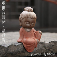 Thumbnail for Quality Handmade Monk Tea Pet Figurine-Glazed & Matte