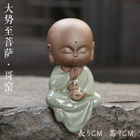 Thumbnail for Quality Handmade Monk Tea Pet Figurine-Glazed & Matte