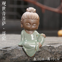 Thumbnail for Quality Handmade Monk Tea Pet Figurine-Glazed & Matte