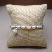 Thumbnail for Freshwater Baroque Pearls & Silver INTEGRITY  Red Rope Bracelet