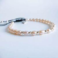 Thumbnail for Freshwater Pink Baroque Pearls & Sterling Silver Wing SINCERITY Rope Bracelet