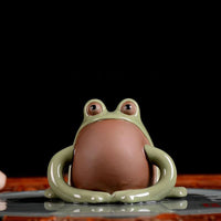 Thumbnail for HandMade Cute Wee Lucky Frog Tea Pet Figurine-2 Styles