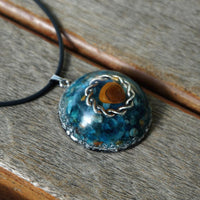 Thumbnail for 137-Handmade Blue Apatite Stone ' WEIGHT LOSS MOTIVATOR ' ORGONITE Necklace