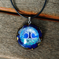 Thumbnail for #69-Handmade Lapis Lazuli Crystal Tree Of Life ' SPEAK ONE'S TRUTH' ORGONITE Pendant