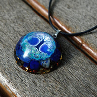 Thumbnail for #69-Handmade Lapis Lazuli Crystal Tree Of Life ' SPEAK ONE'S TRUTH' ORGONITE Pendant