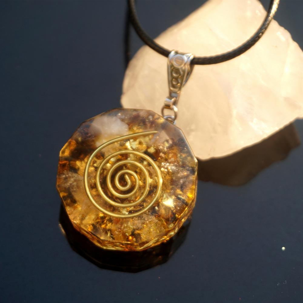 64-Handmade Smoky Quartz Crystal 'CALMNESS' ORGONITE Necklace