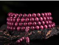 Thumbnail for Handmade 108 Purple Wooden Mala 8mm Beads Bracelet