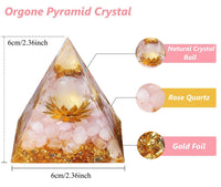 Thumbnail for Handmade Rose Quartz Orgonite Pyramid