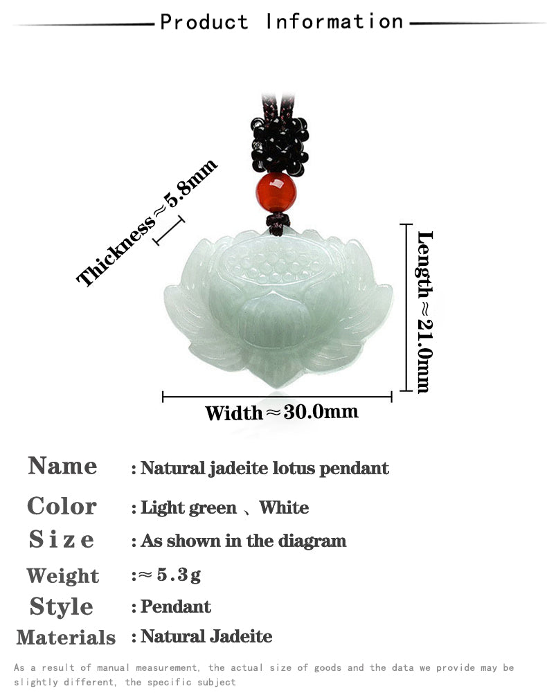 Handmade Carved Bodhi Root Lotus Flower Pendant Necklace