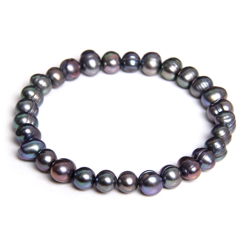 Freshwater Baroque Black Pearl Bracelet