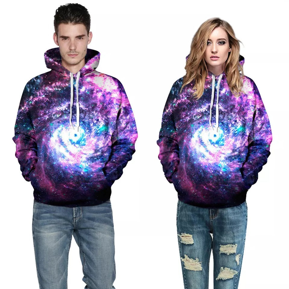 Sacred Geometry Galaxy Printed Hoodie Sweatshirt