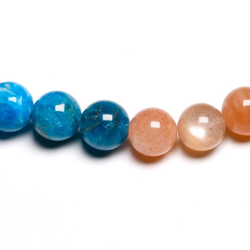 Natural Blue Apatite & Sunstone WEIGHT LOSS MOTIVATION Bracelet