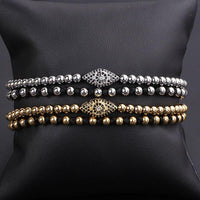 Thumbnail for Luxury Stainless Steel & CZ Unisex EVIL EYE PROTECTION Bracelet like the Celebs-4 Metal Colors