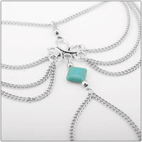 Thumbnail for Hollow Turquoise Anklet