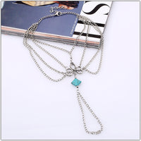 Thumbnail for Hollow Turquoise Anklet