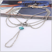 Thumbnail for Hollow Turquoise Anklet