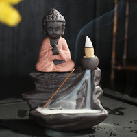 Thumbnail for Praying little Buddha Back flow Incense Burner