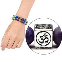 Thumbnail for Colorful 7 Chakra Om & Tree of Life Charm Bracelet