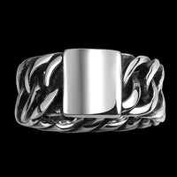 Thumbnail for Mens Quality Stainless Steel Link Ring