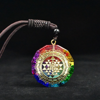 Thumbnail for Handmade 7 Chakra Stone Sri Yantra 'ENERGY' ORGONITE Necklace