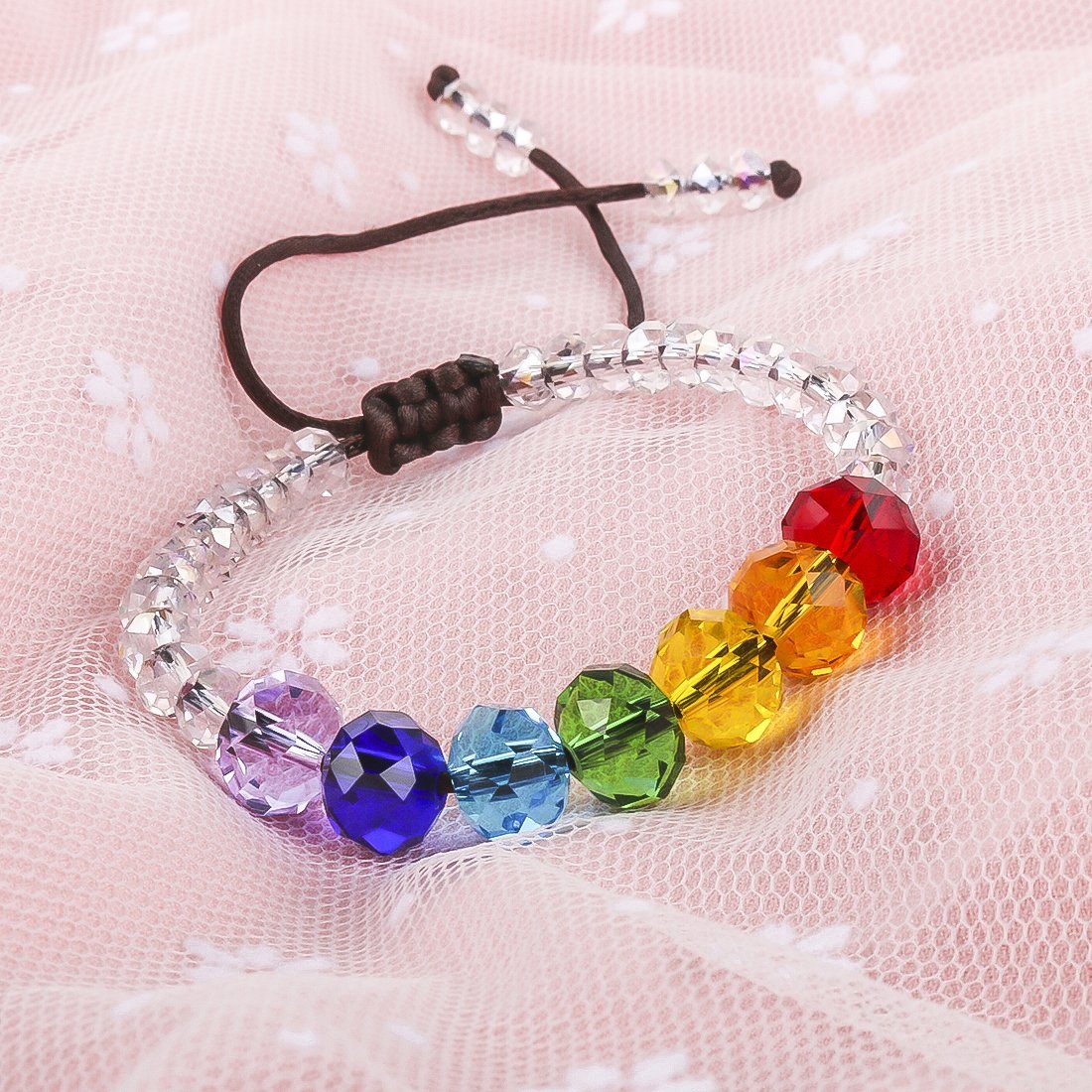 Sparkling 7 Chakra  Crystal Bracelet