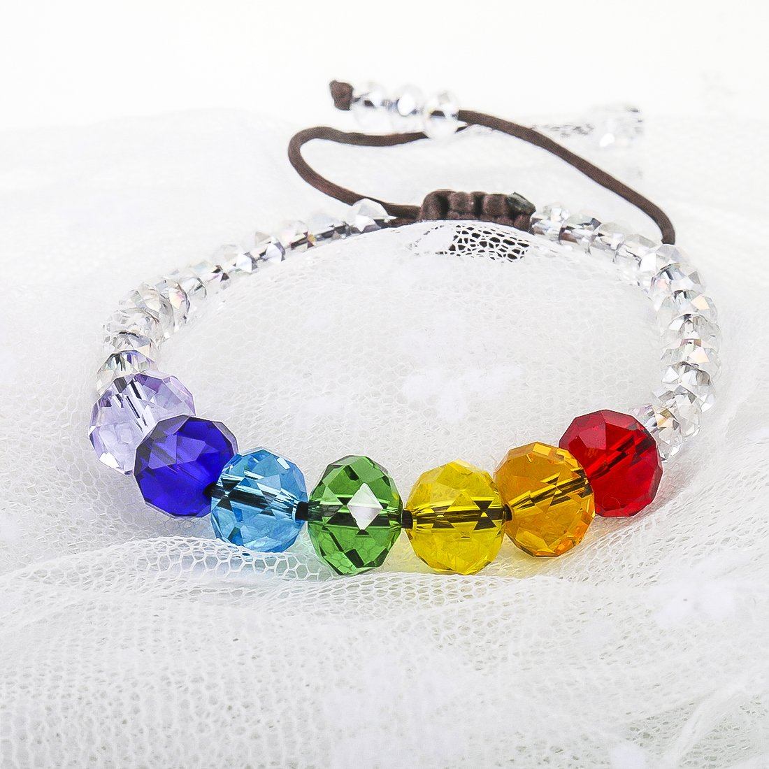 Sparkling 7 Chakra  Crystal Bracelet