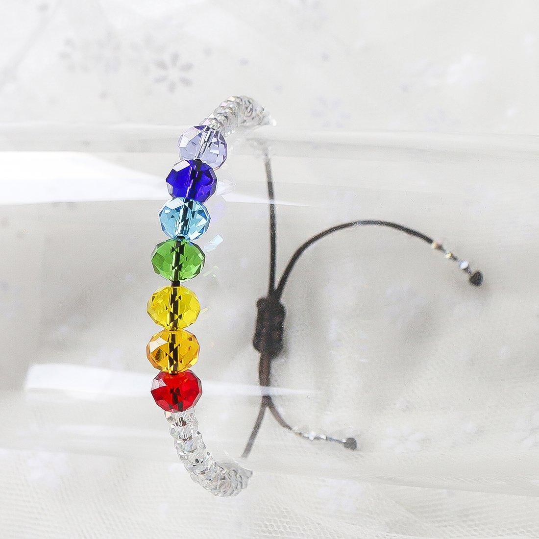 Sparkling 7 Chakra  Crystal Bracelet