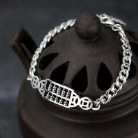 Thumbnail for THAI SILVER Cuban Link Abacus Feng Shui Bracelet