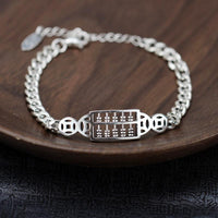 Thumbnail for THAI SILVER Cuban Link Abacus Feng Shui Bracelet