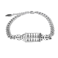 Thumbnail for THAI SILVER Cuban Link Abacus Feng Shui Bracelet