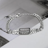 Thumbnail for THAI SILVER Cuban Link Abacus Feng Shui Bracelet