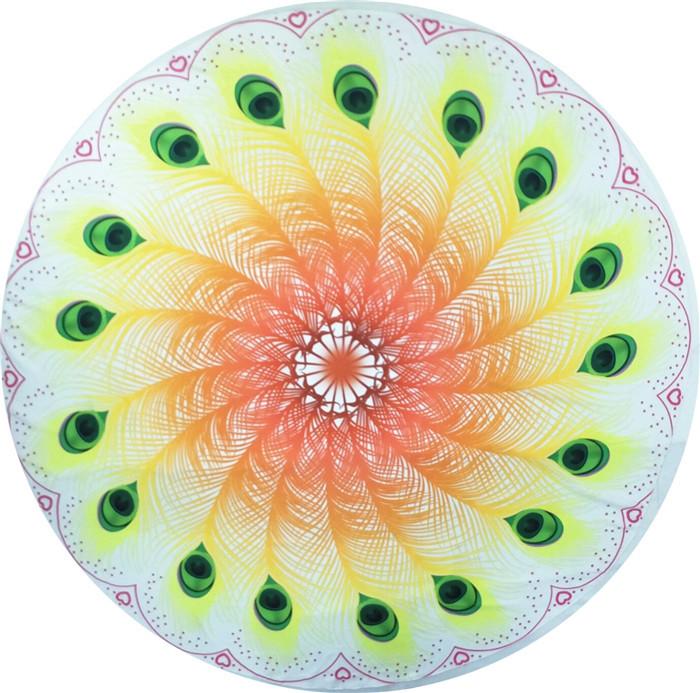 Pretty as a Peacock Mandala Yoga Tapestry-2 Designs