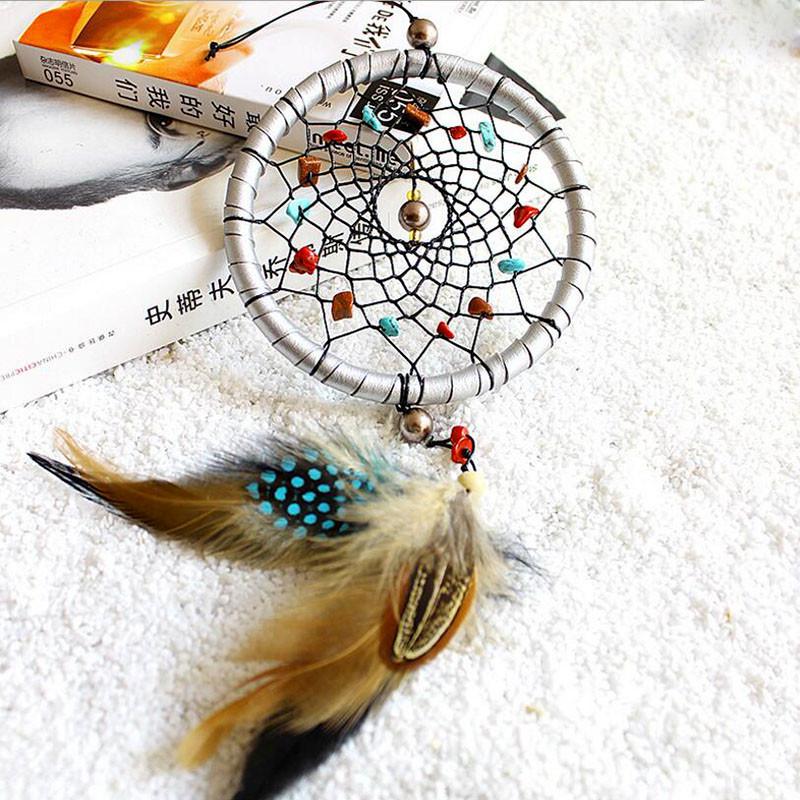 Indian Style Dream Catcher  with Feather Pendant