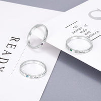 Thumbnail for Customizable Sterling Silver Birthstone 'FRIENDSHIP ' Ring