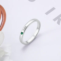 Thumbnail for Customizable Sterling Silver Birthstone 'FRIENDSHIP ' Ring