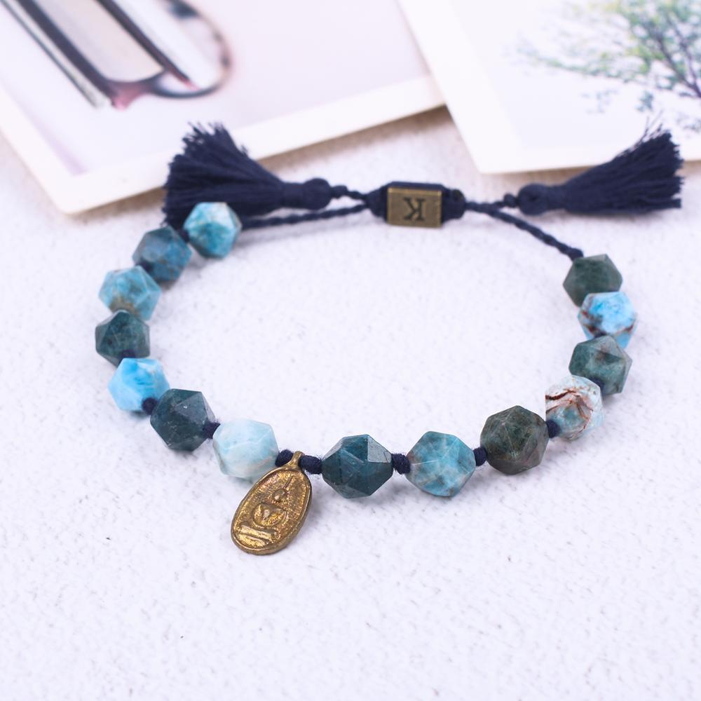 Handmade THAI Style RETRO BUDDHA Pendant & Faceted Stone Bracelet-7 options