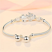 Thumbnail for Thai Silver Prosperity Pixiu Wealth Bangle