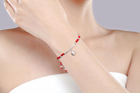 Thumbnail for Lucky Red Rope Silver Bell Bracelet