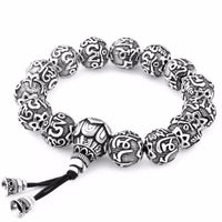 Thumbnail for Tibetan Six Syllable Om Mani Padme Hum Mantra Lotus Beads Bracelet