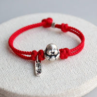 Thumbnail for Red Rope Buddha Charm: Experience Luck and Good Fortune-All wrist sizes