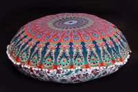 Thumbnail for Polyester Cotton Round Indian Mandala Design  Cushion Cover