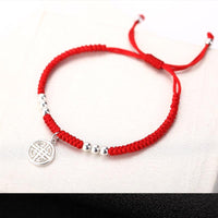 Thumbnail for 925 Sterling Silver Lucky Red Rope PROSPERITY Bracelet