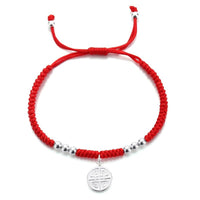 Thumbnail for 925 Sterling Silver Lucky Red Rope PROSPERITY Bracelet