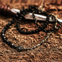 Thumbnail for Blue Sandstone ,Lava Stone, Braid & Pyrite Stone 'NEVER GIVE UP' Spartan Spirit Wrap Bracelet