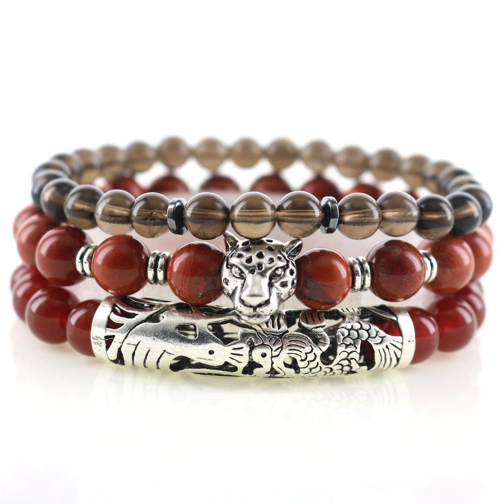 Mens' RED HOT PASSION 3/pc  bracelet Set can help Lift your Game!