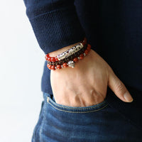 Thumbnail for Mens' RED HOT PASSION 3/pc  bracelet Set can help Lift your Game!